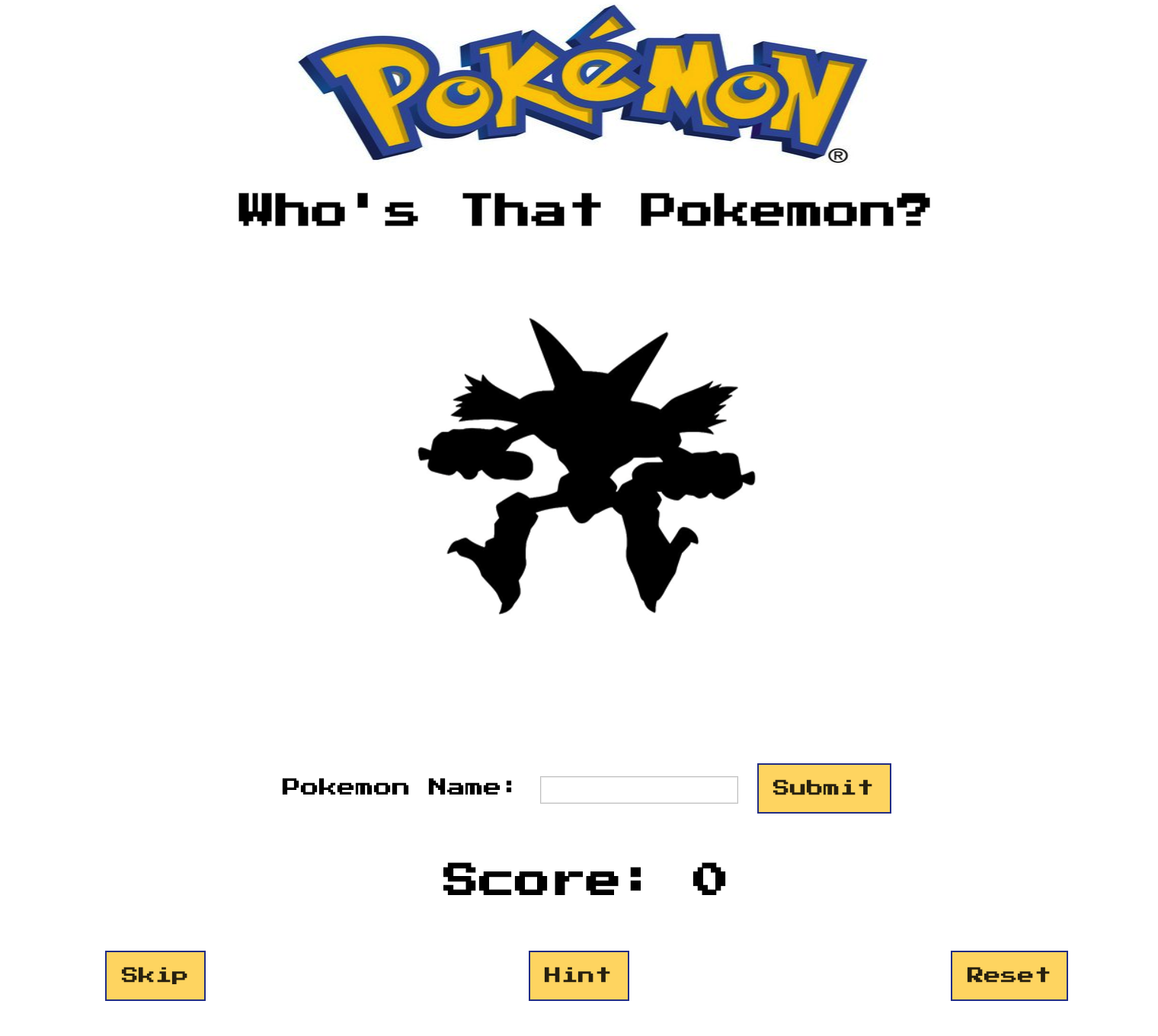 Who's That Pokemon